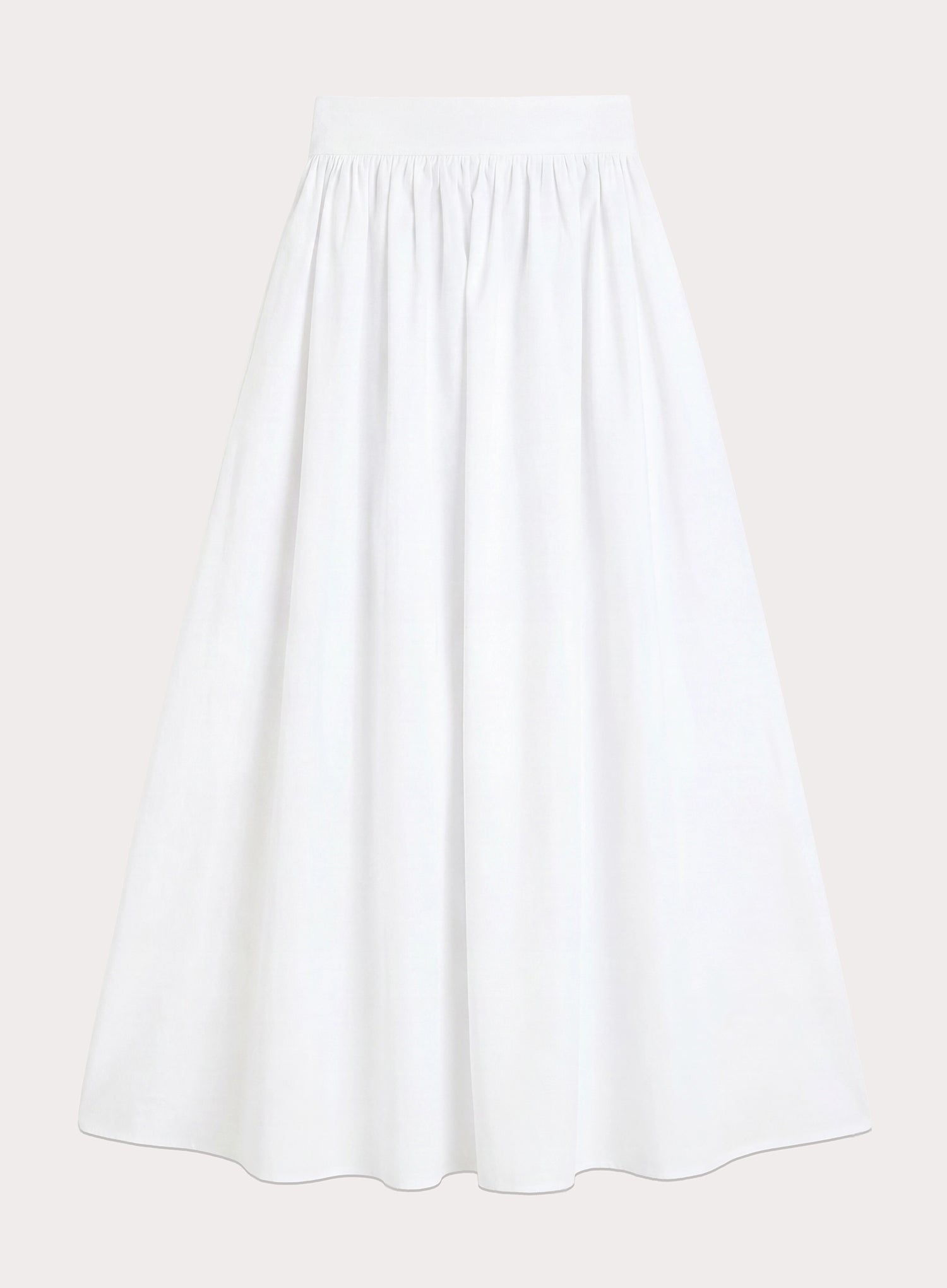 White Cotton Maxi Skirt