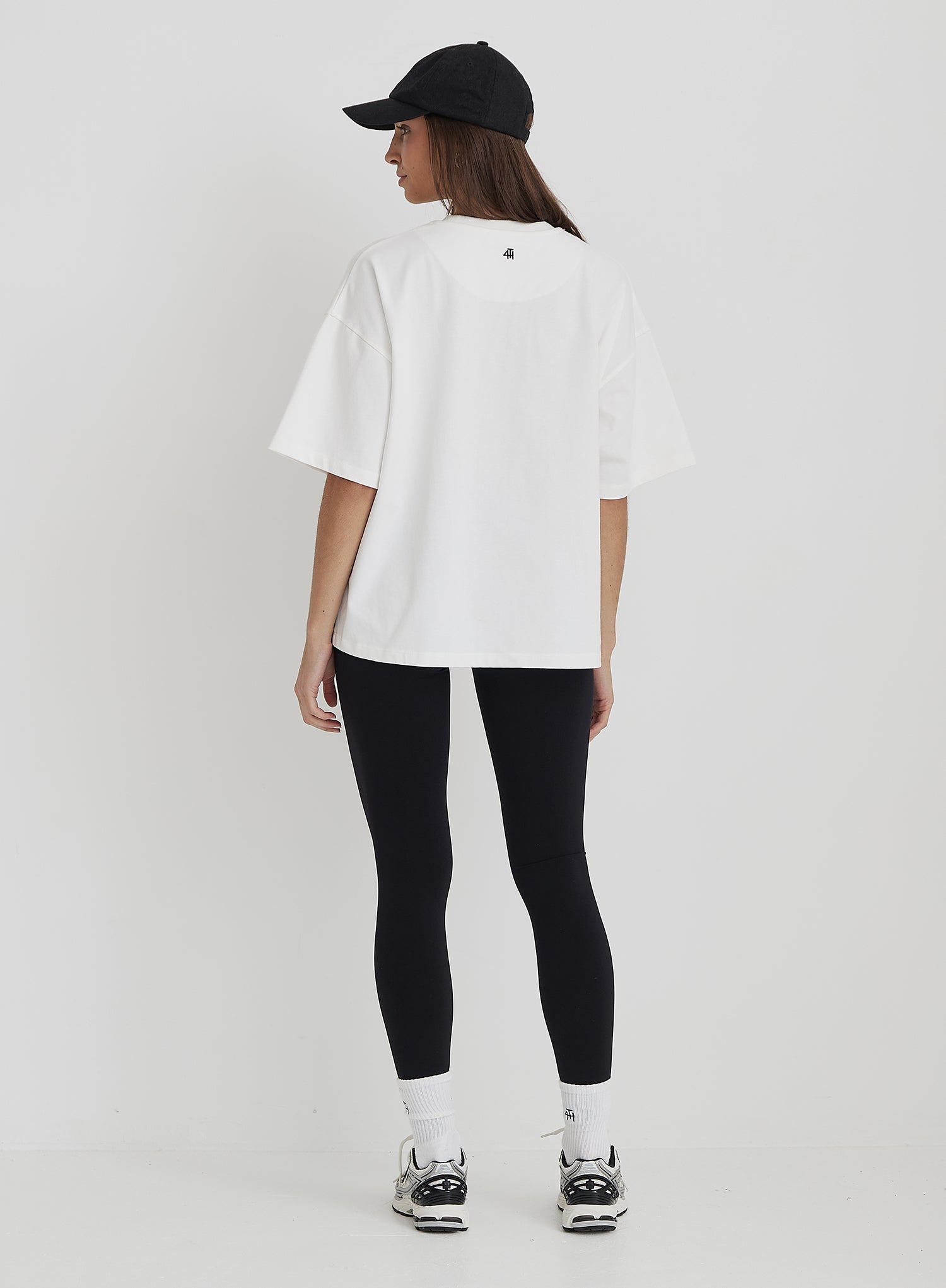 White 1990 Slogan Oversized T-Shirt- Oran