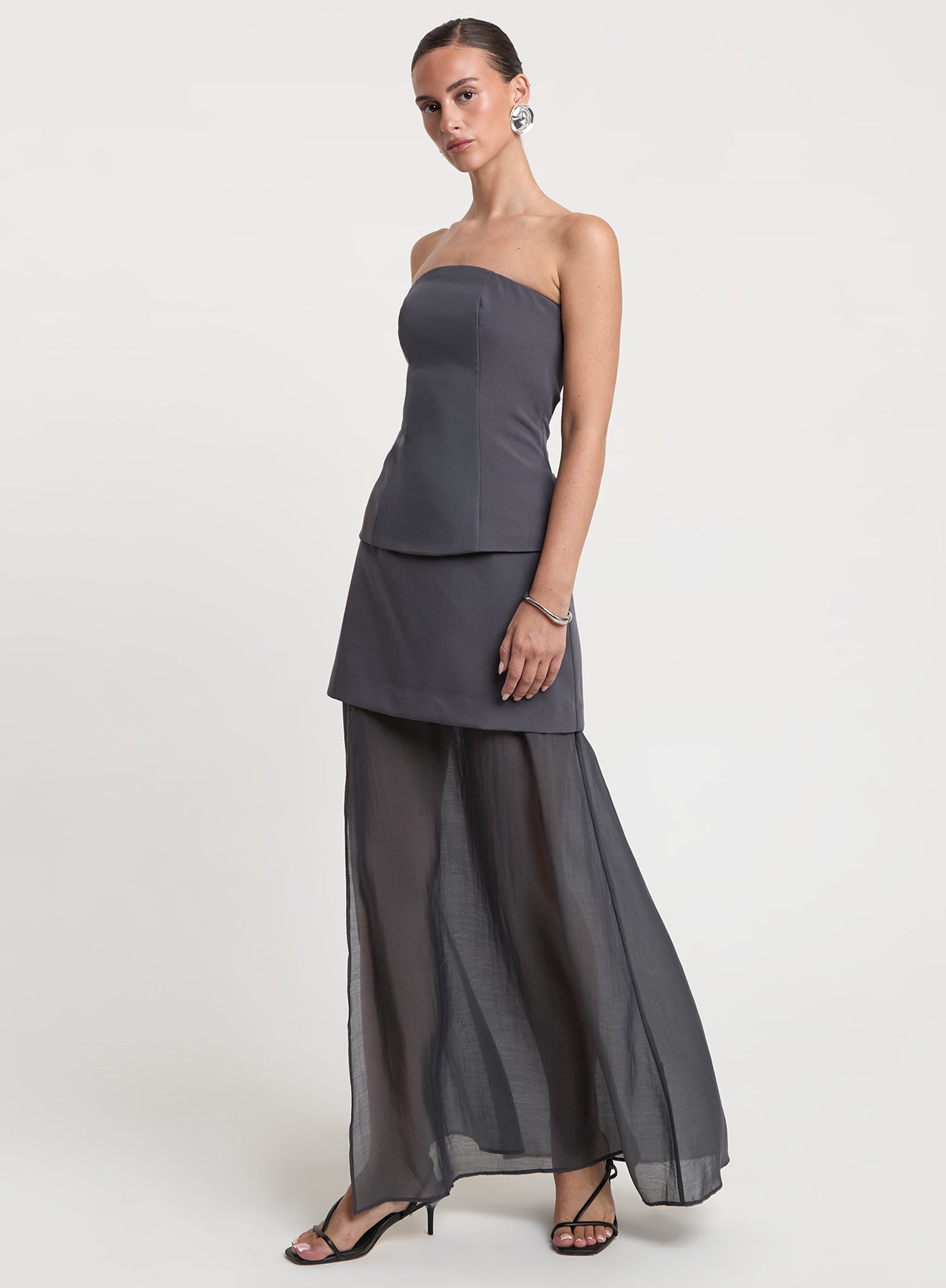 Grey Structured Corset