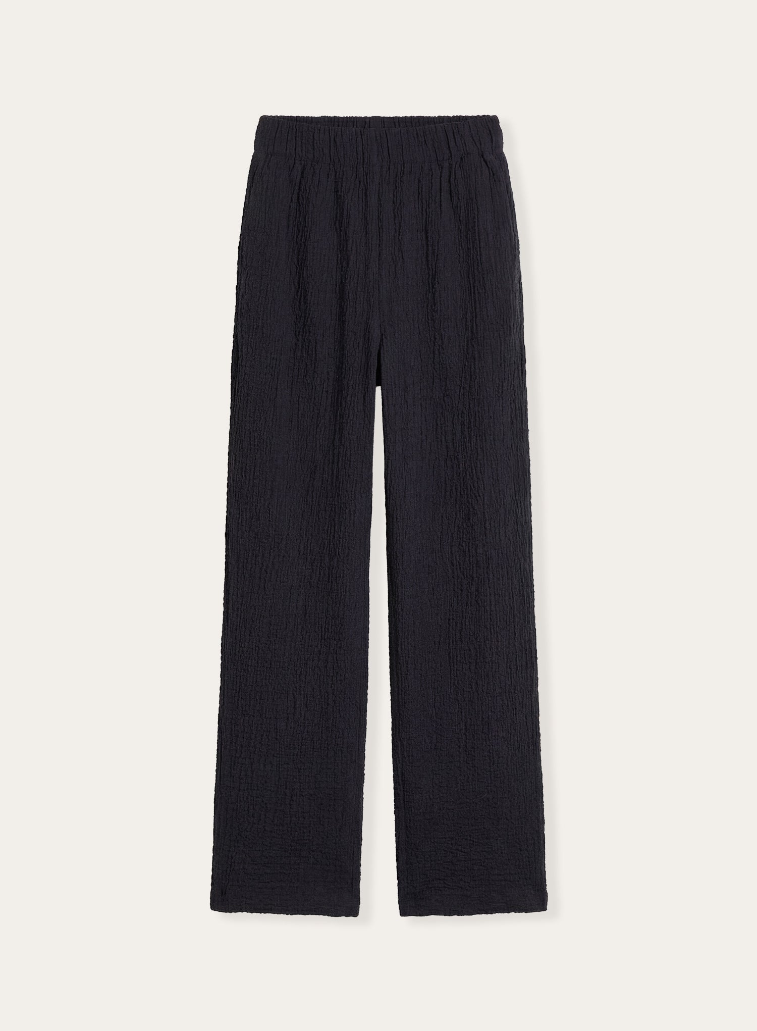 Black Crinkle Effect Trousers- Roselle