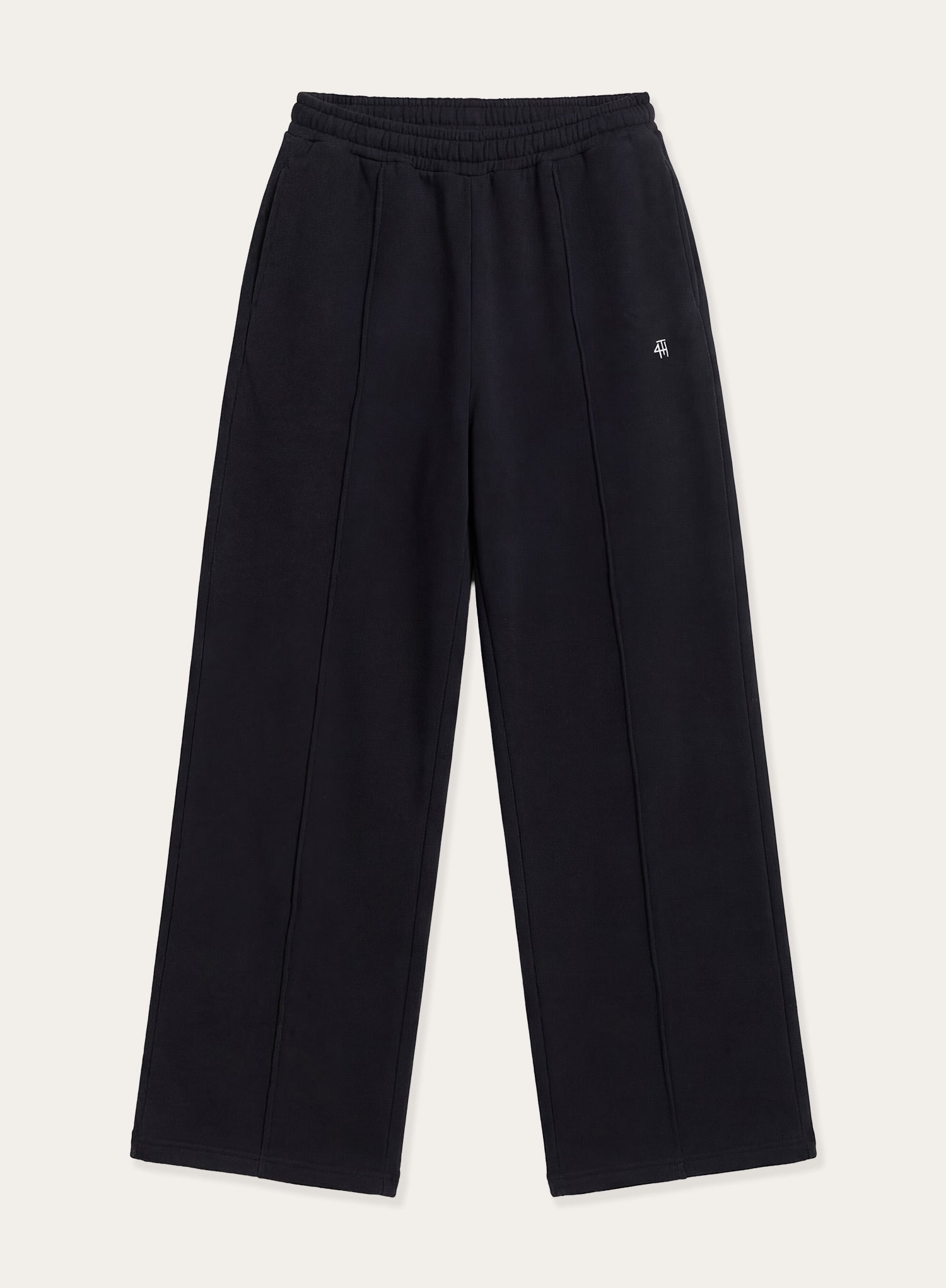 Black 4th Wide Leg Branded Joggers