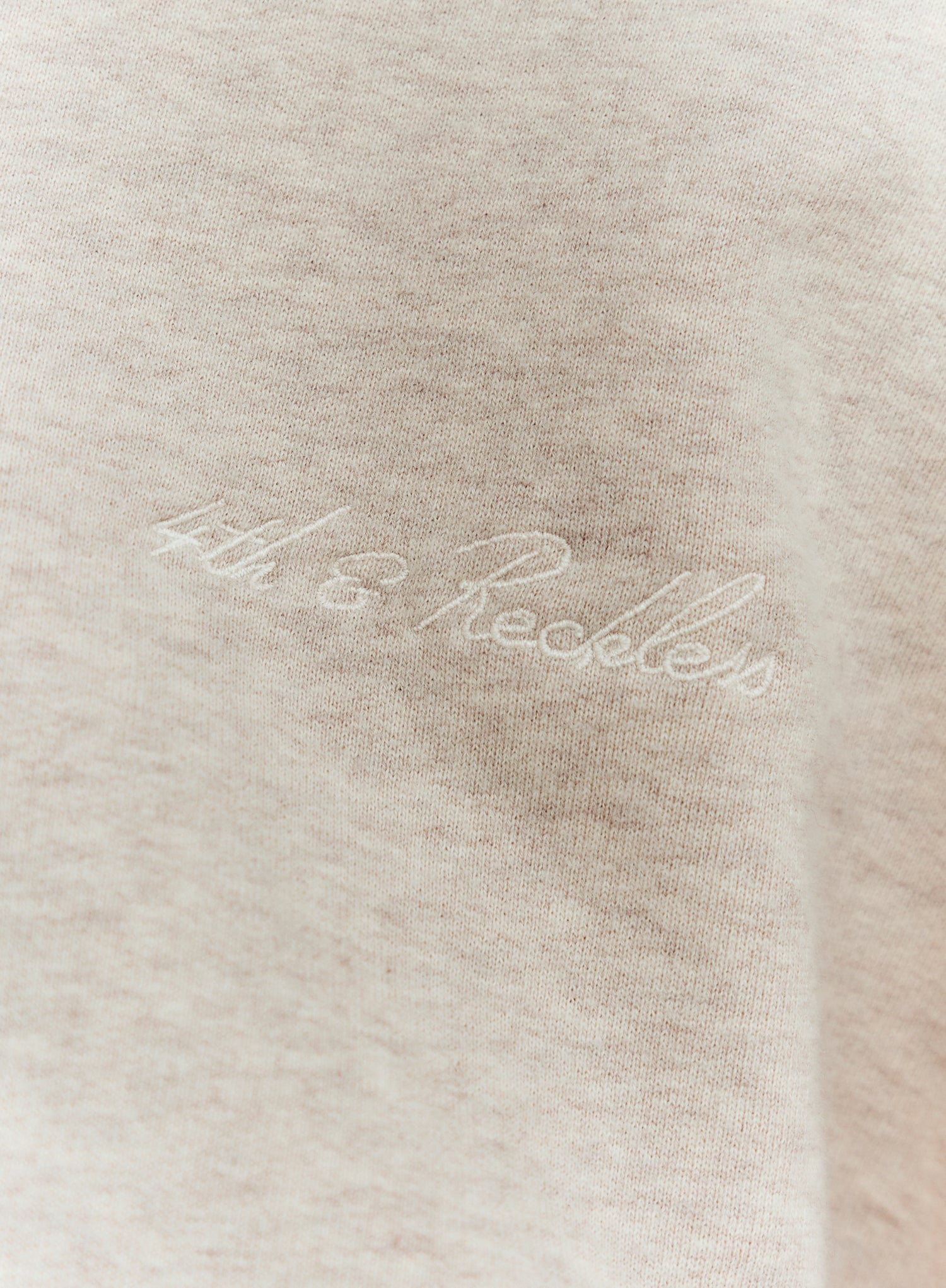 Oatmeal Logo Detail Ribbed Cuff Zip Sweatshirt