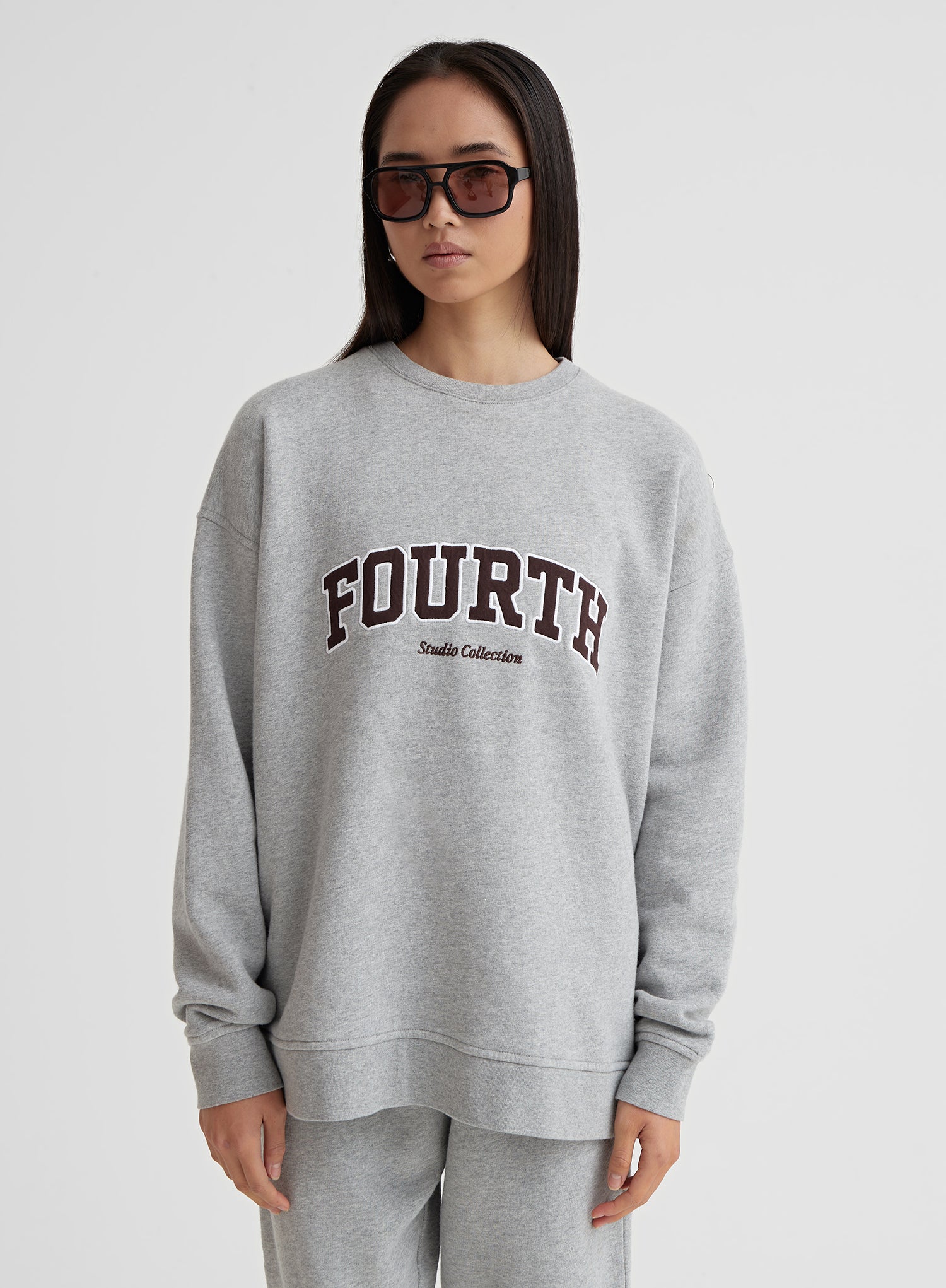 Grey Marl Fourth Studio Oversized Sweatshirt – Dianna