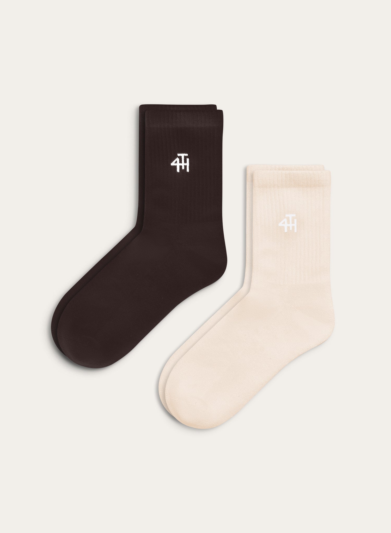 Chocolate And Beige Multipack 4th Branded Socks
