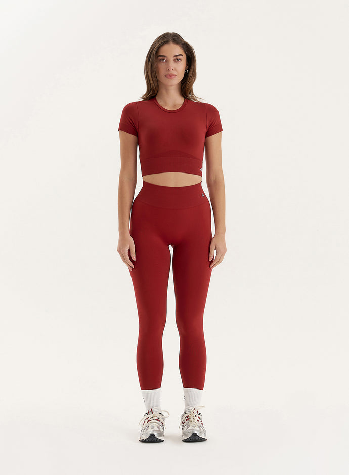 Red Sculpting Seamless Gym Leggings- Tyler