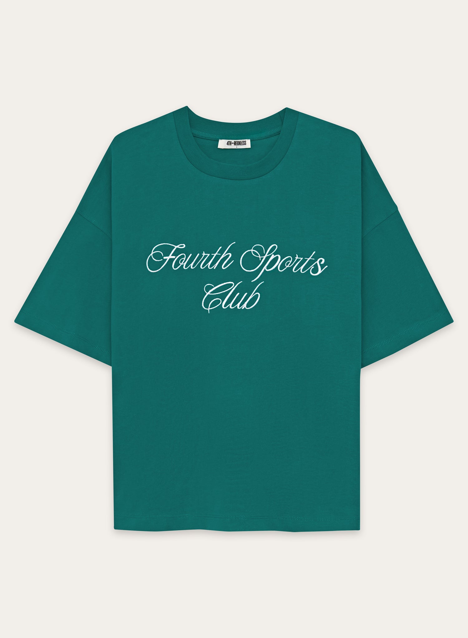 Green Sports Club Slogan Oversized T-Shirt- Estelle