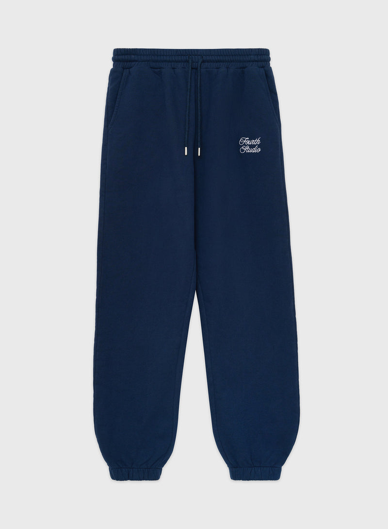 Navy Fourth Studio Branded Cuffed Jogger – Parker