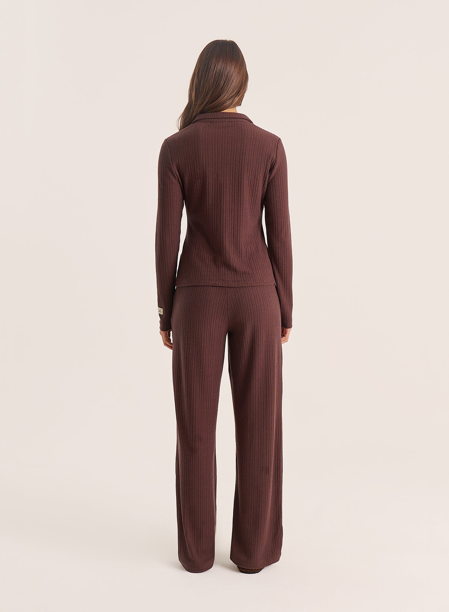 Chocolate Logo Waistband Pointelle Trousers