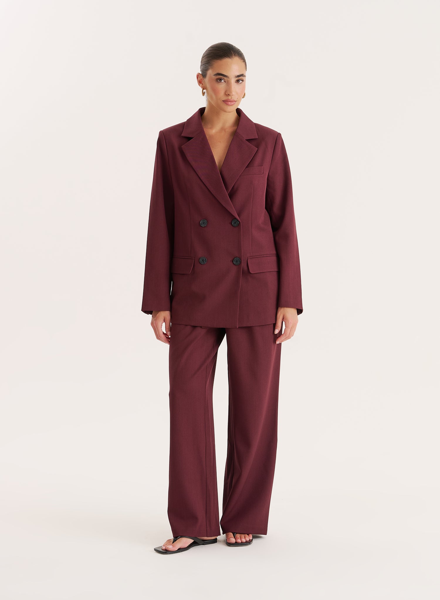 Burgundy Tailored Trouser