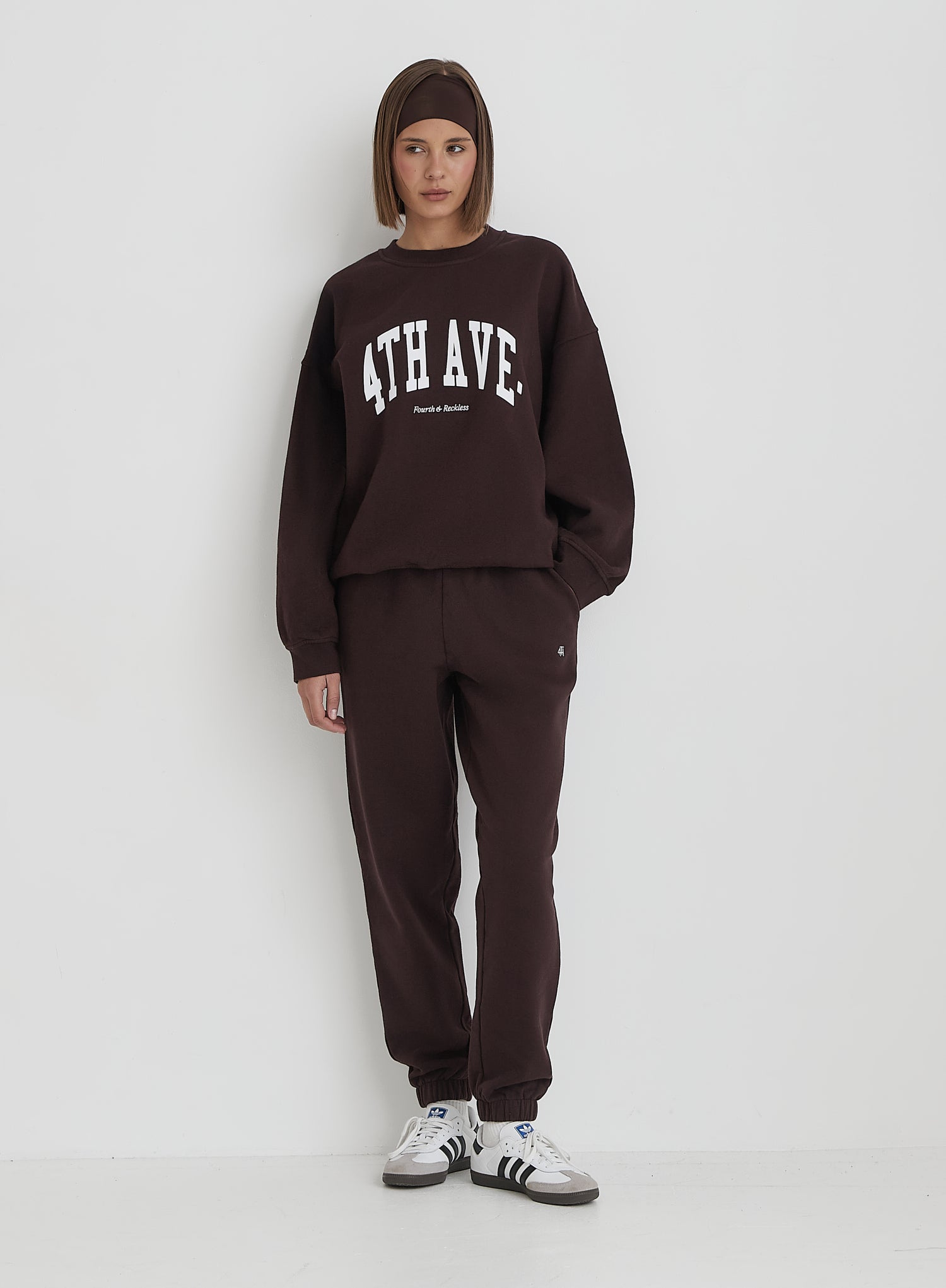 Chocolate Branded Cuffed Jogger- Avenue