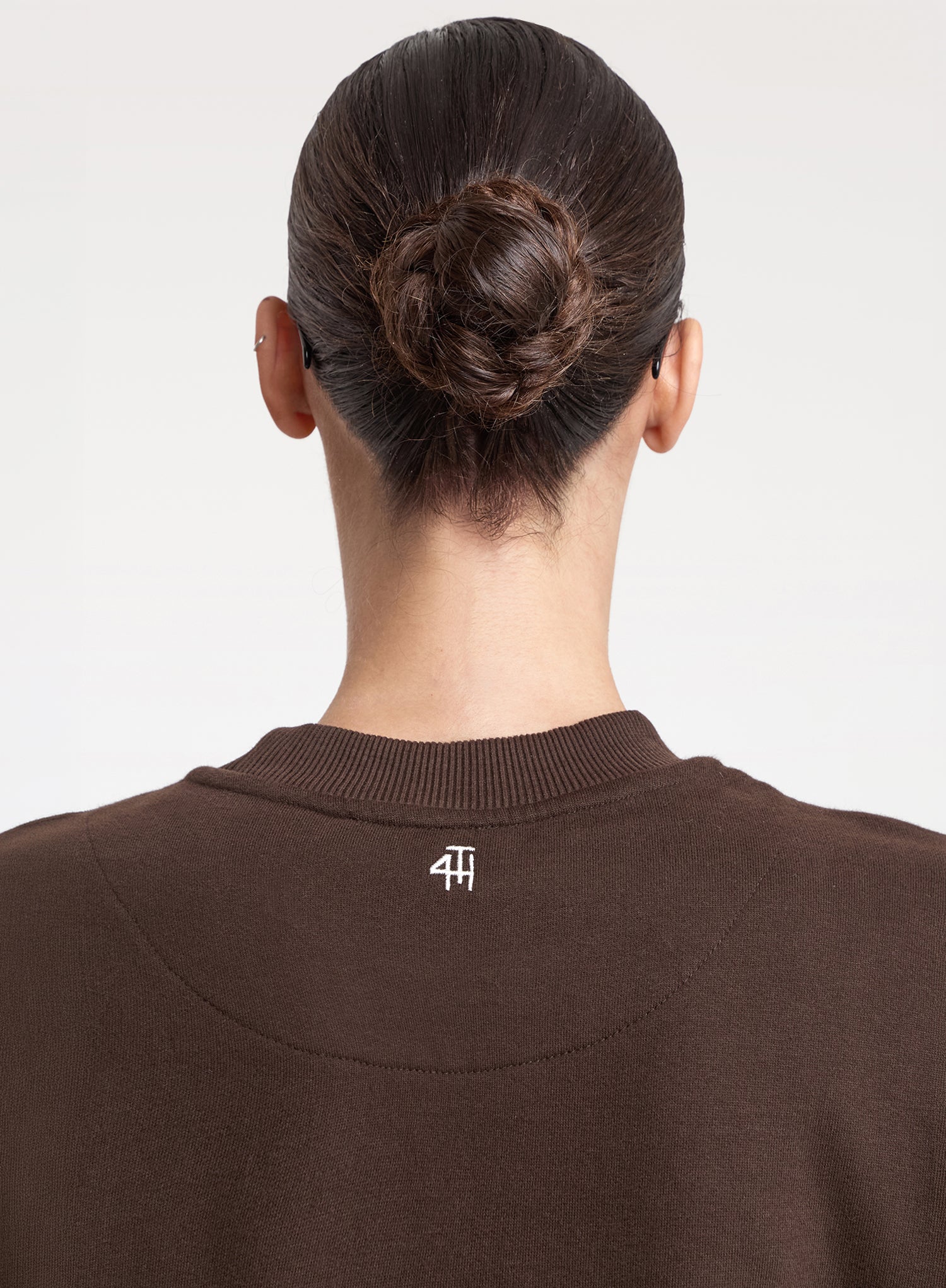 Chocolate Brown Fourth Boucle Branded Sweatshirt