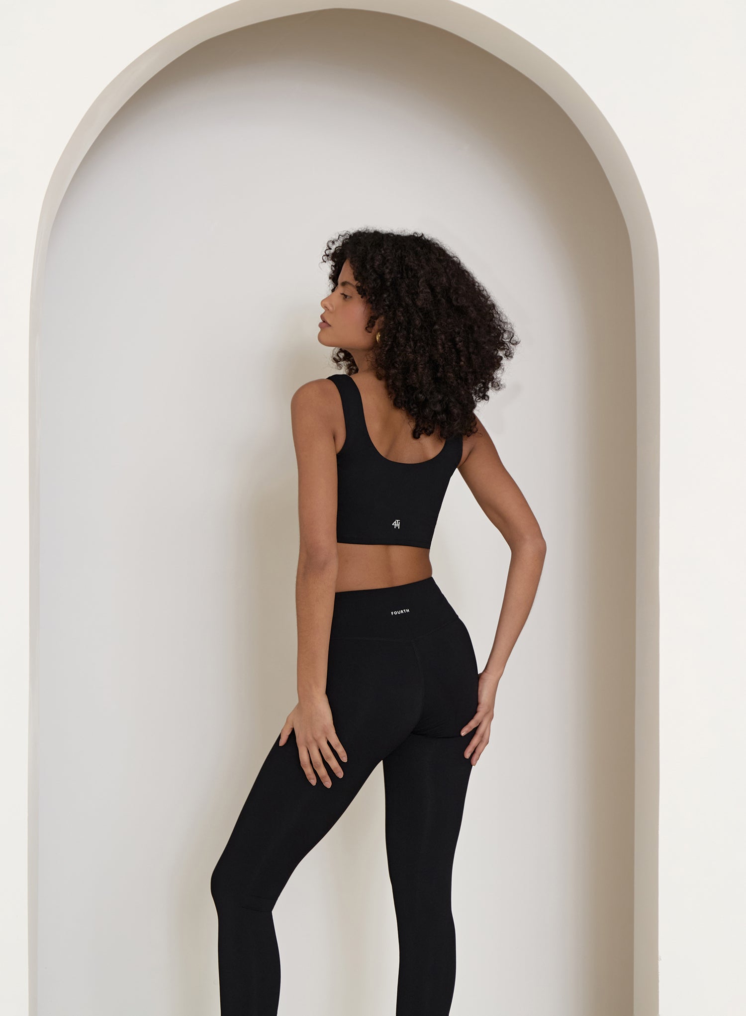 Black Fourth Crop Top- Elessia