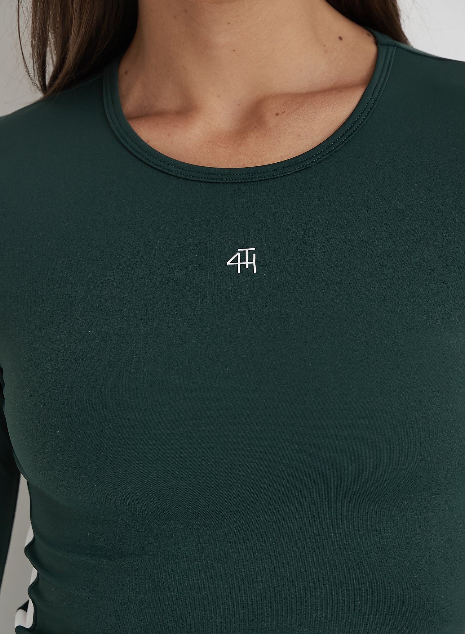 Green 4th Branded Long Sleeve Active Top- Abby