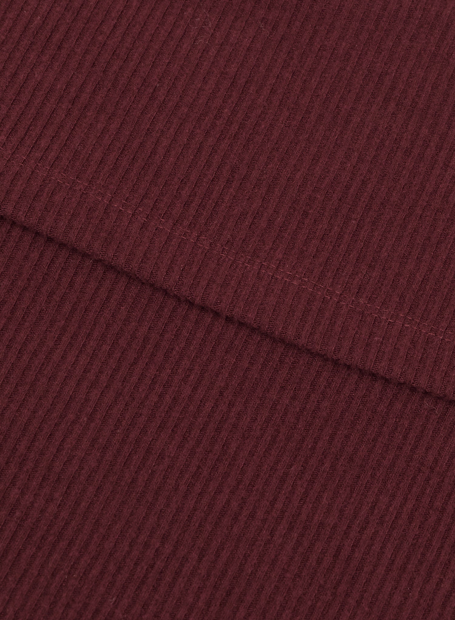 Dark Red Bardot Foldover Top