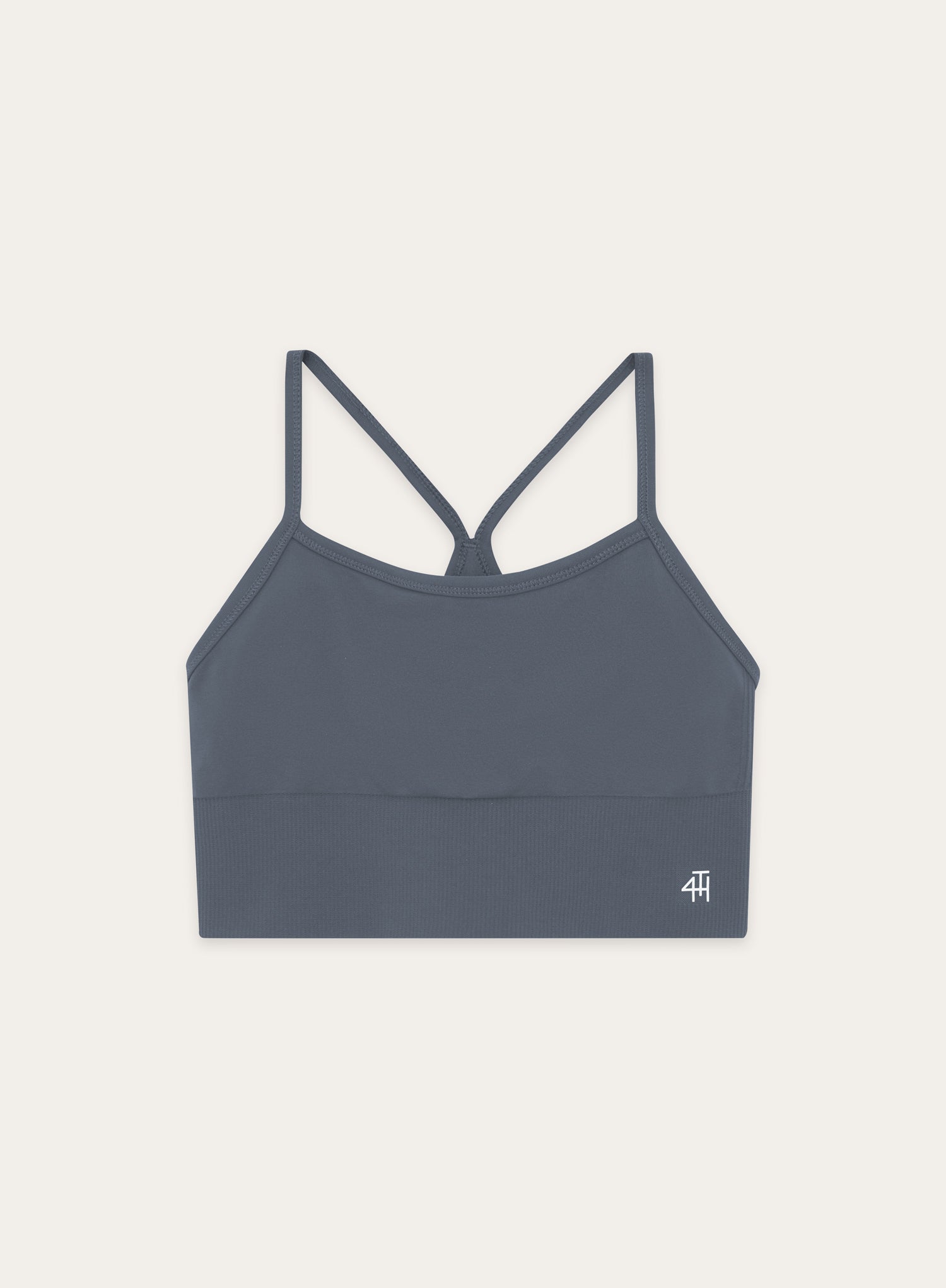 Grey Racer Back Seamless Sports Bra- Jenna