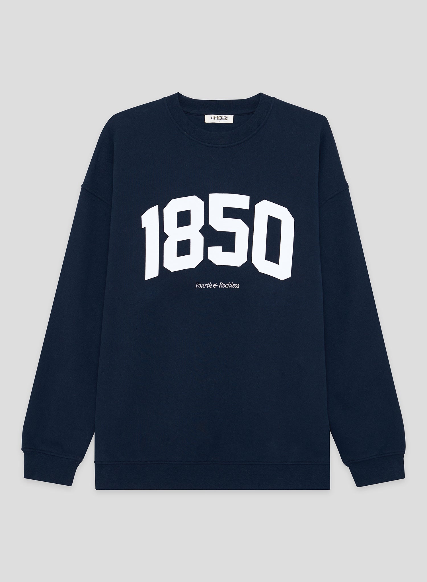 Navy 1850 Slogan Classic Longline Sweatshirt- Harley