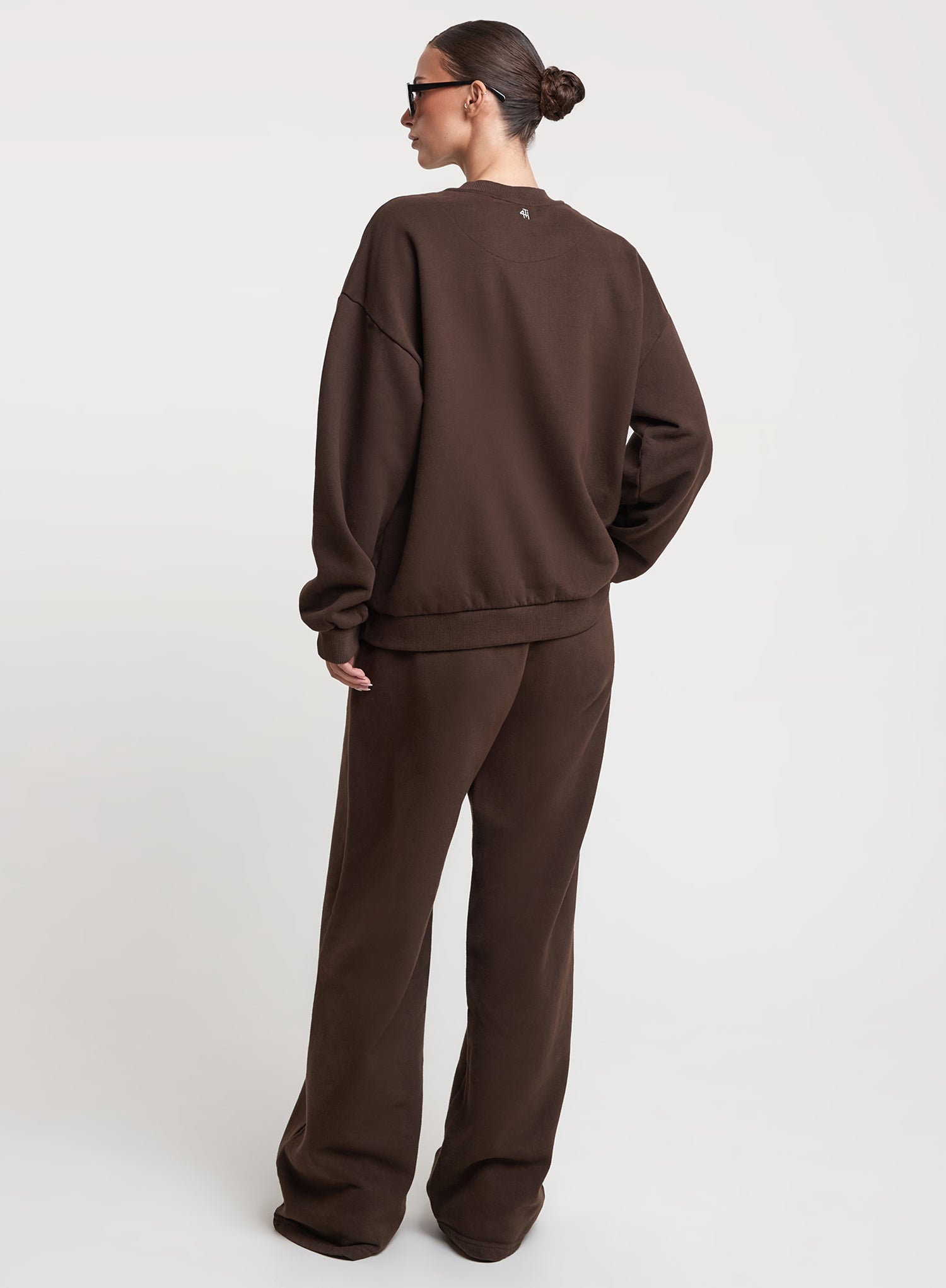 Chocolate Brown Fourth Boucle Branded Sweatshirt