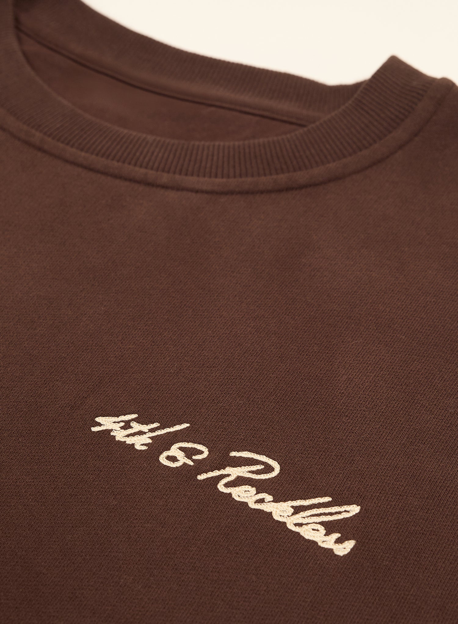 Chocolate Embroidered Script Logo Sweatshirt