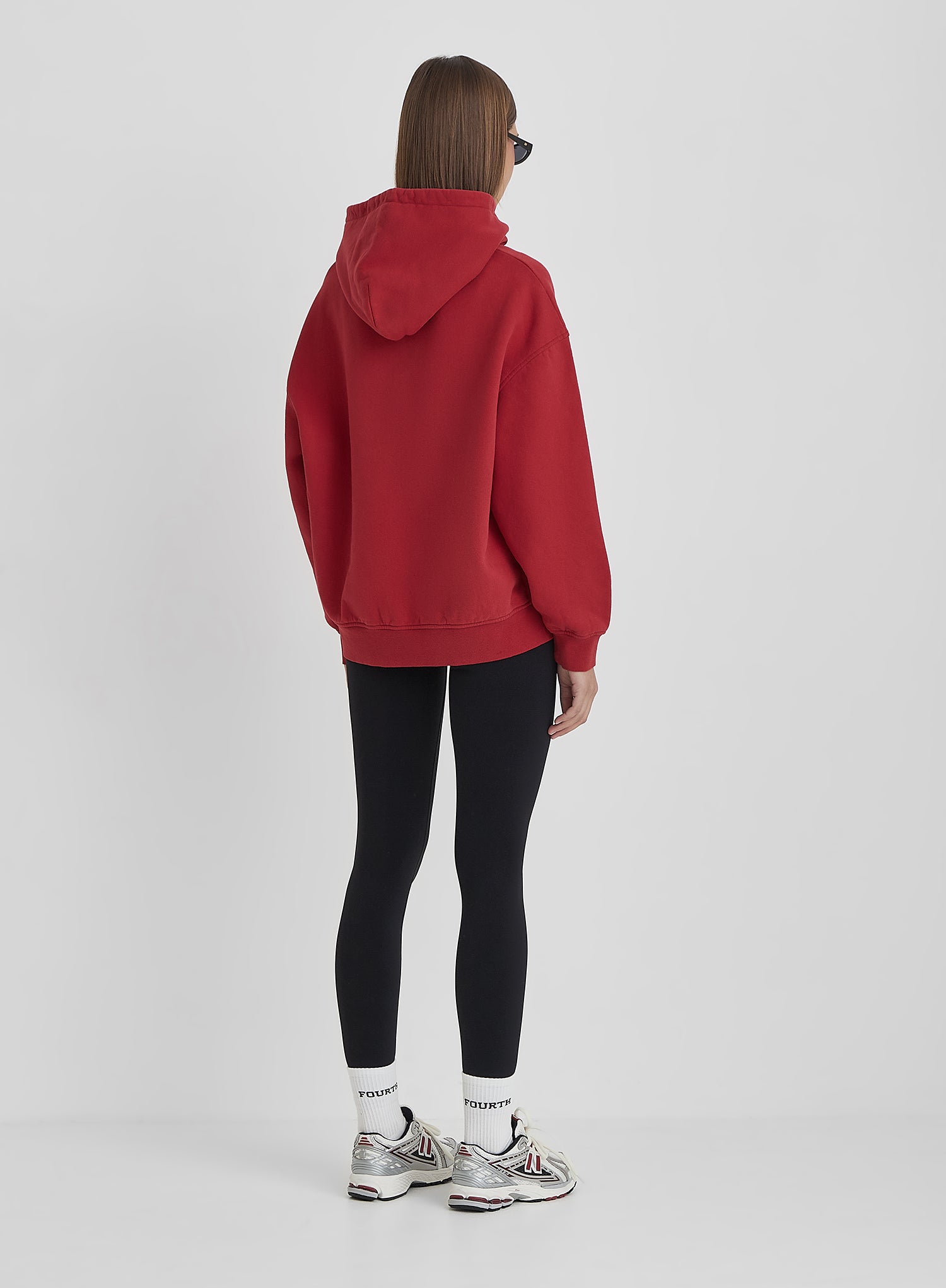 Red Paris Slogan Oversized Hoodie- Luna