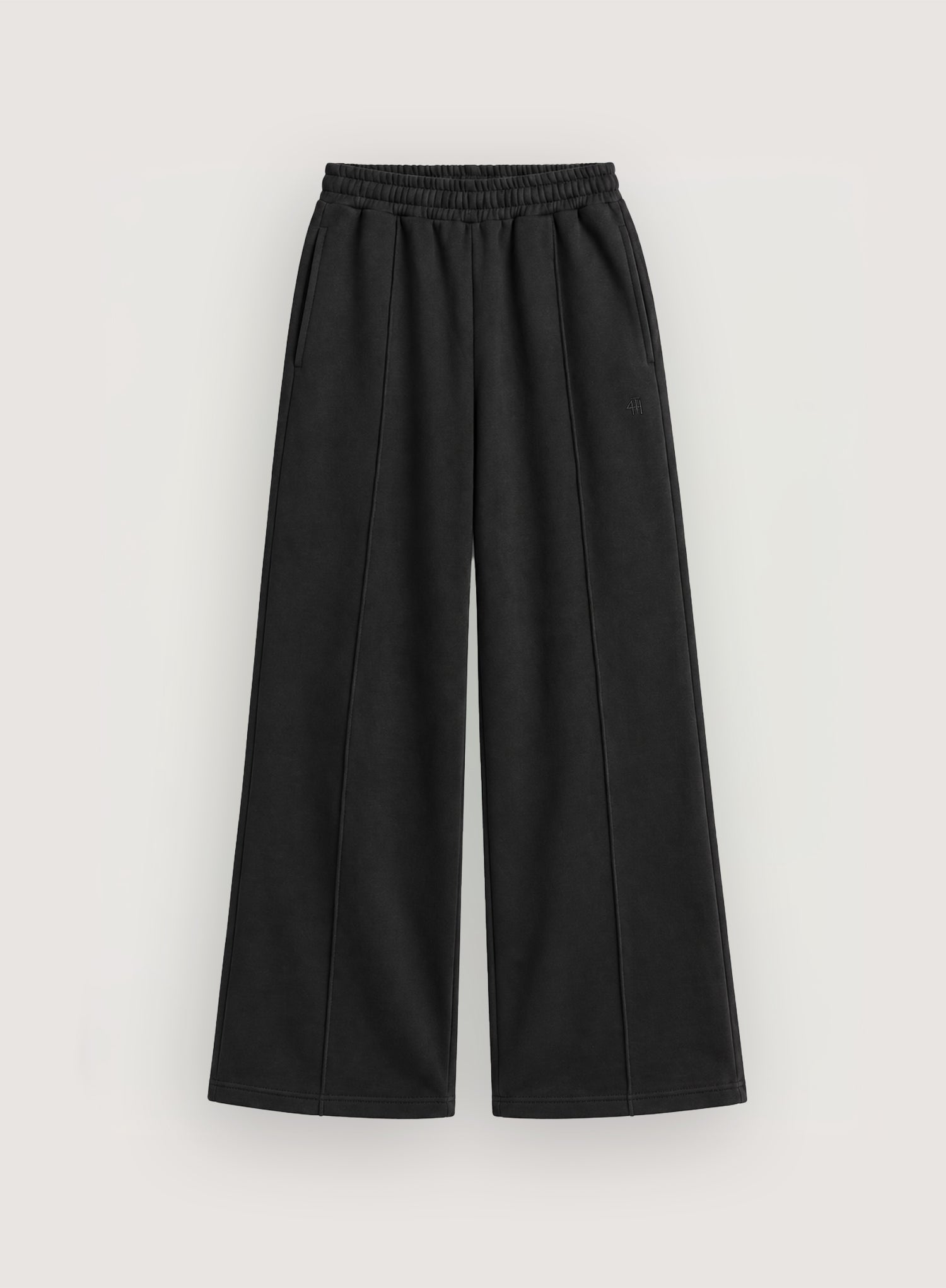 Black 4th Branded Wide Leg Jogger