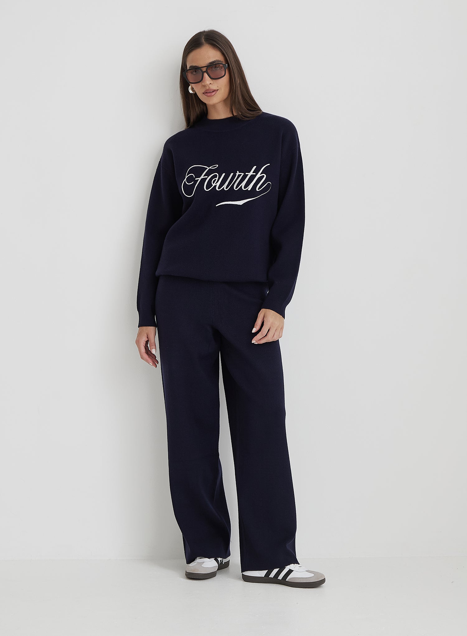 Navy Knitted Fourth Jumper- Avery