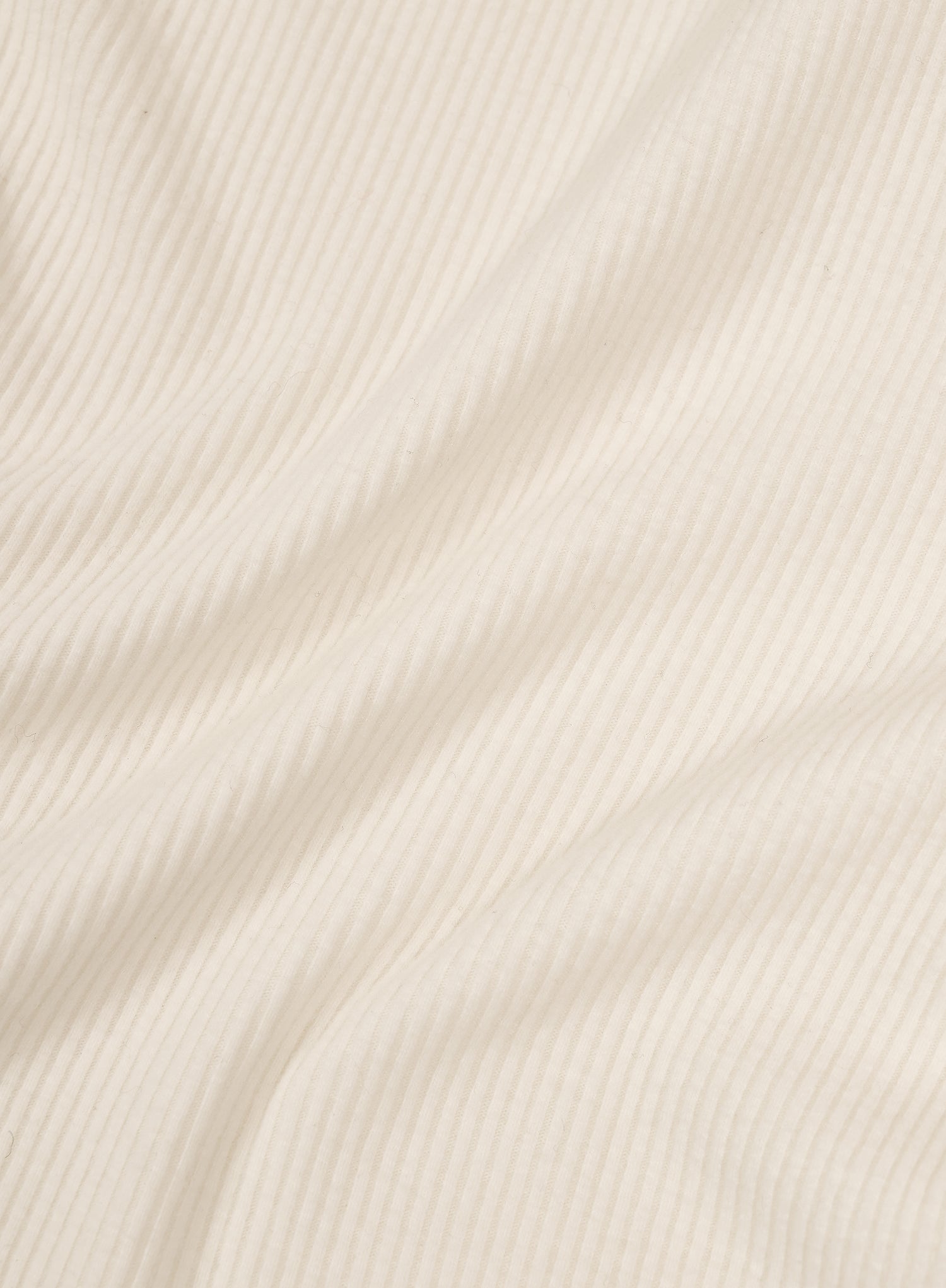 Ecru Foldover Waist Wide Leg Jersey Trousers