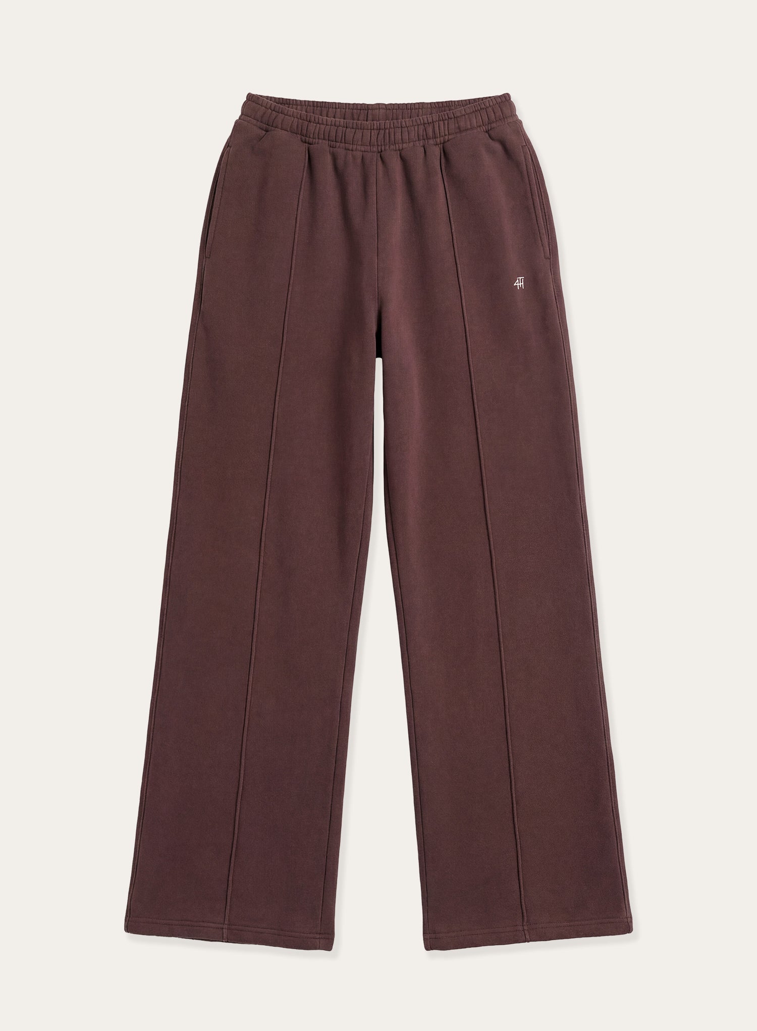 Chocolate 4th Wide Leg Branded Joggers