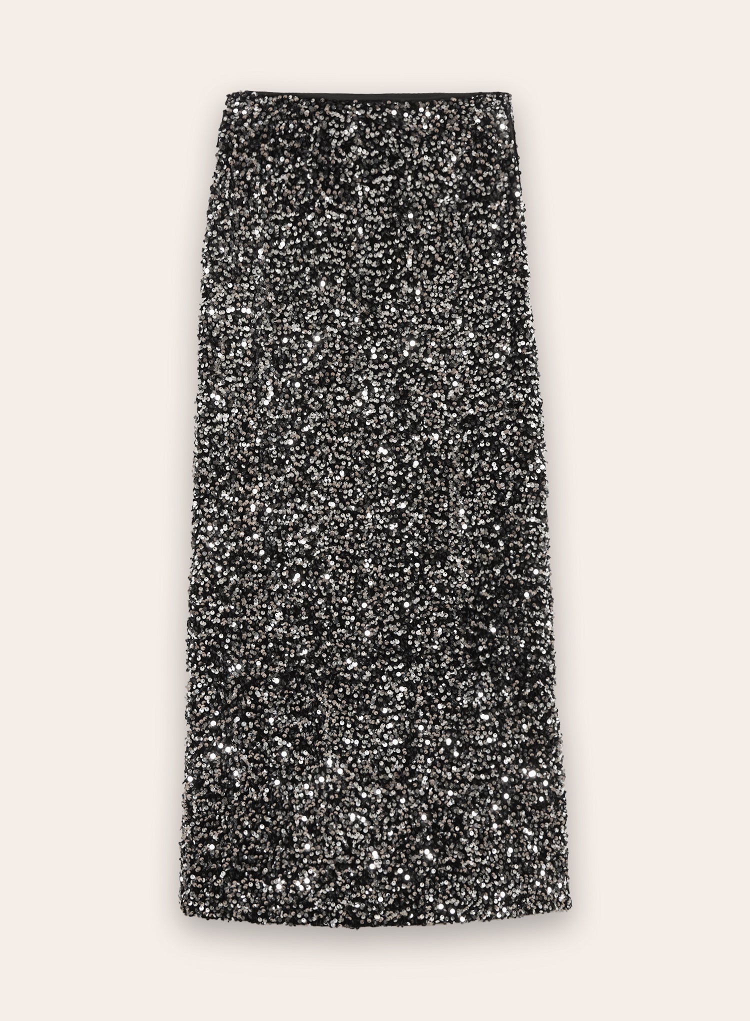 Black Sequin Maxi Skirt