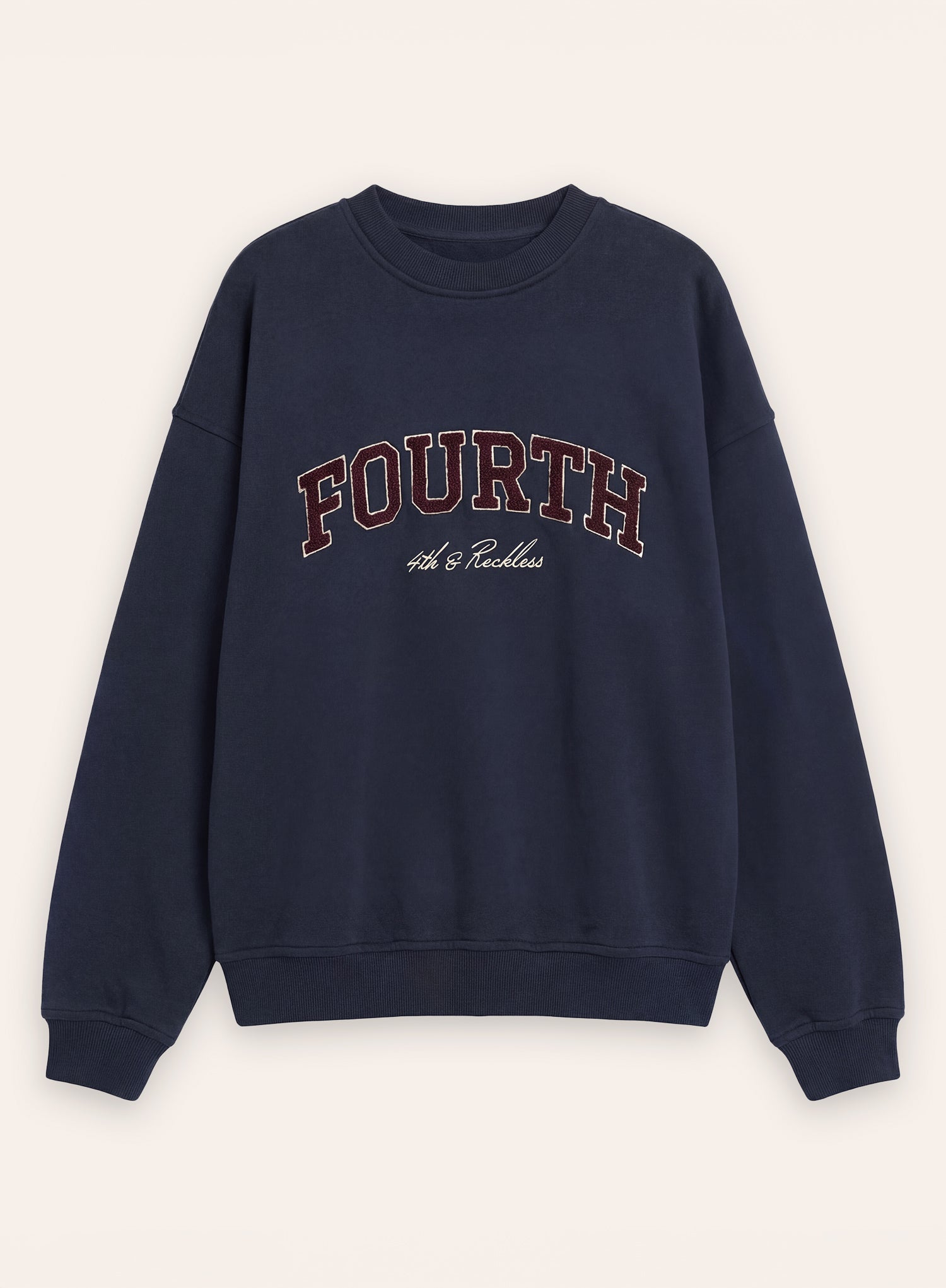Navy Fourth Embroidered Branded Sweatshirt