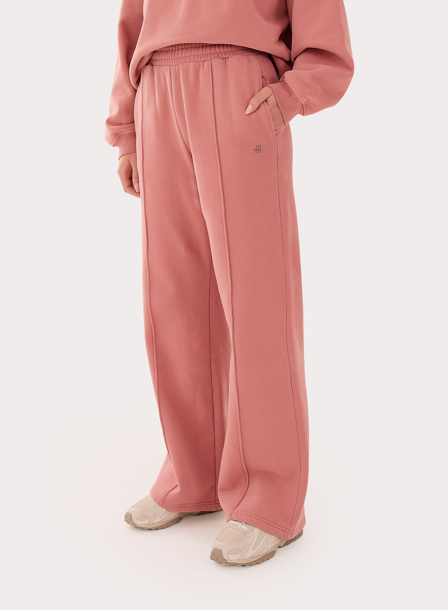 Pink 4th Wide Leg Branded Joggers
