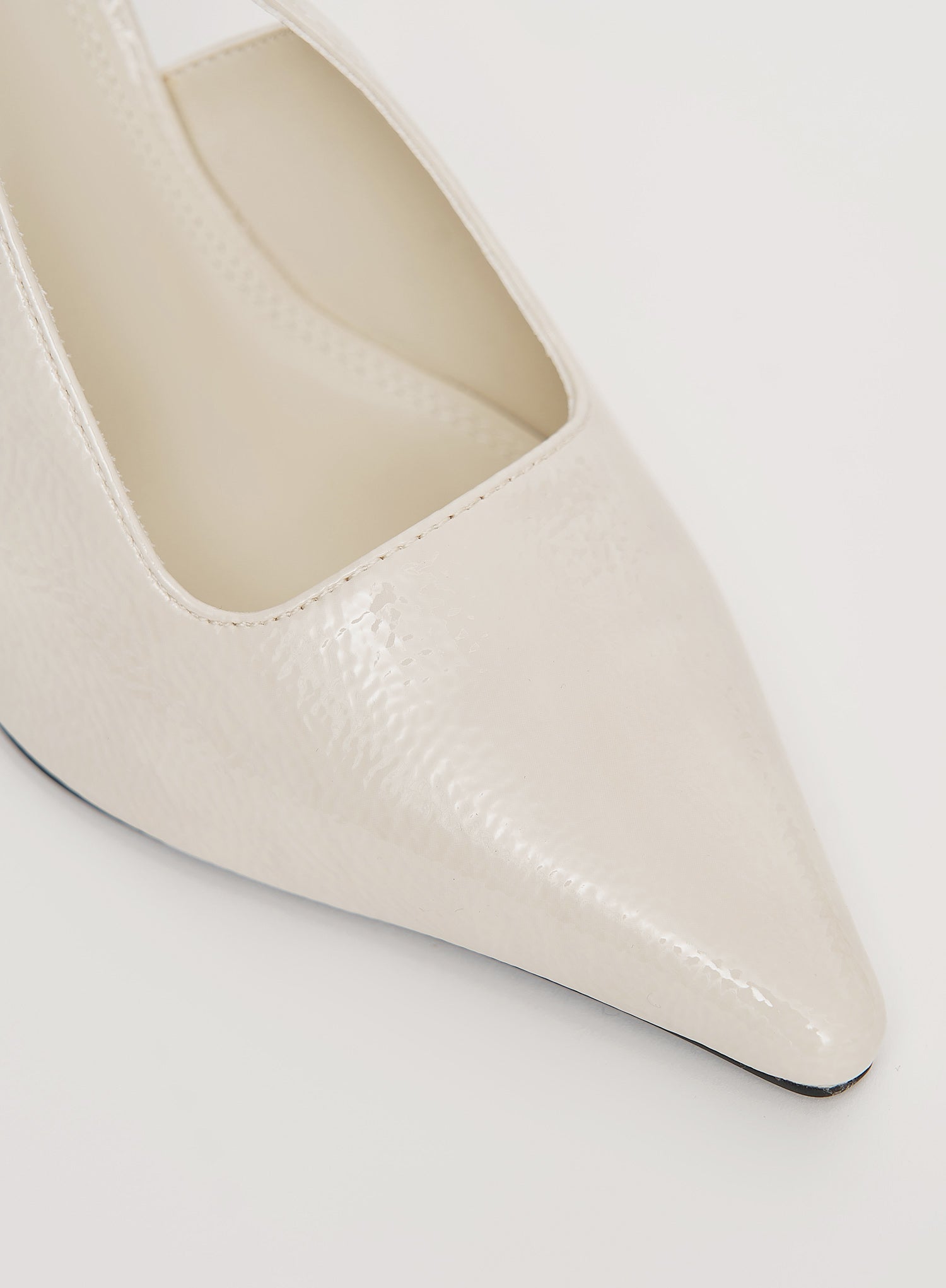 Cream patent court shoes best sale