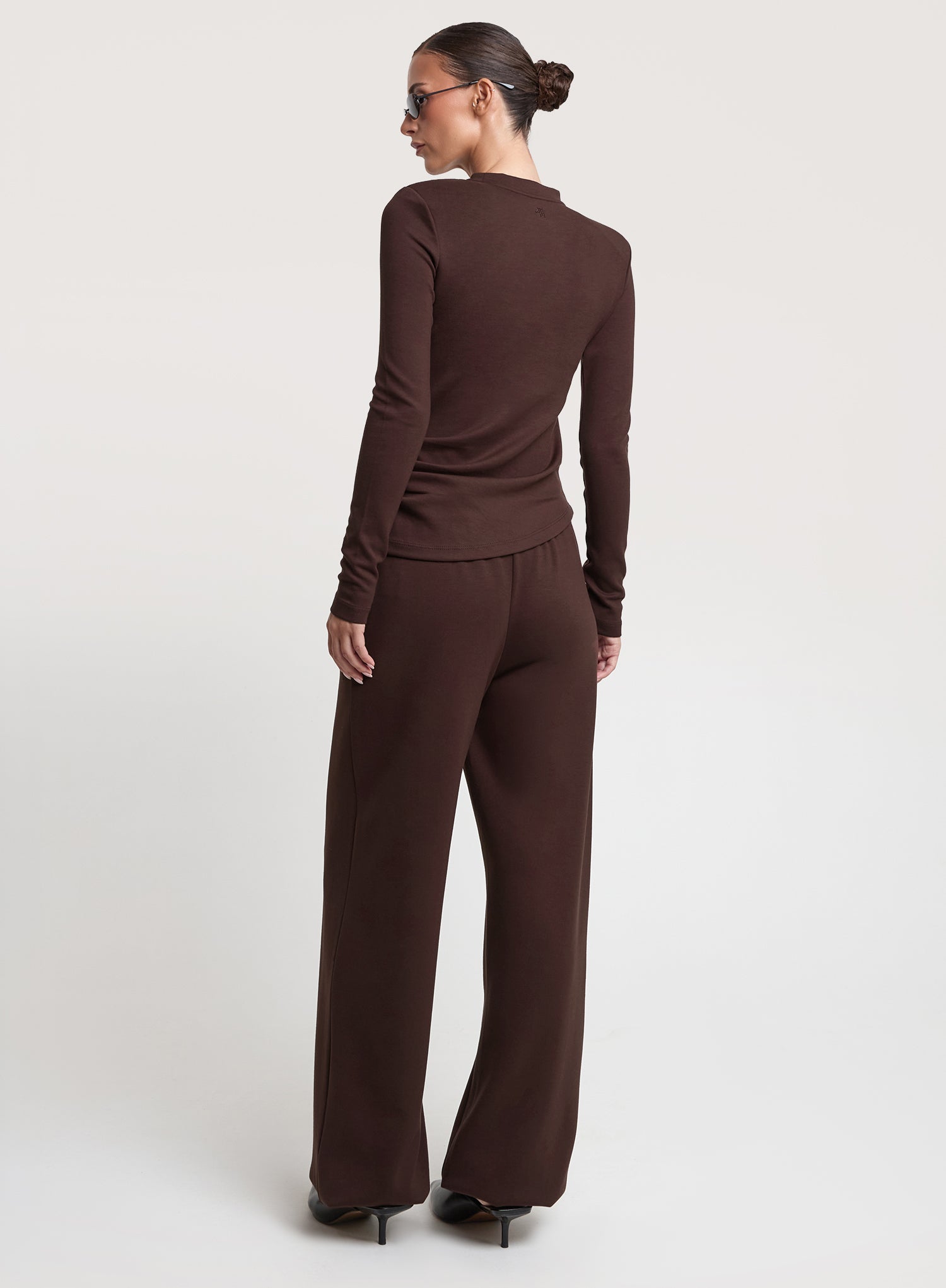 Chocolate Brown Balloon Leg Joggers
