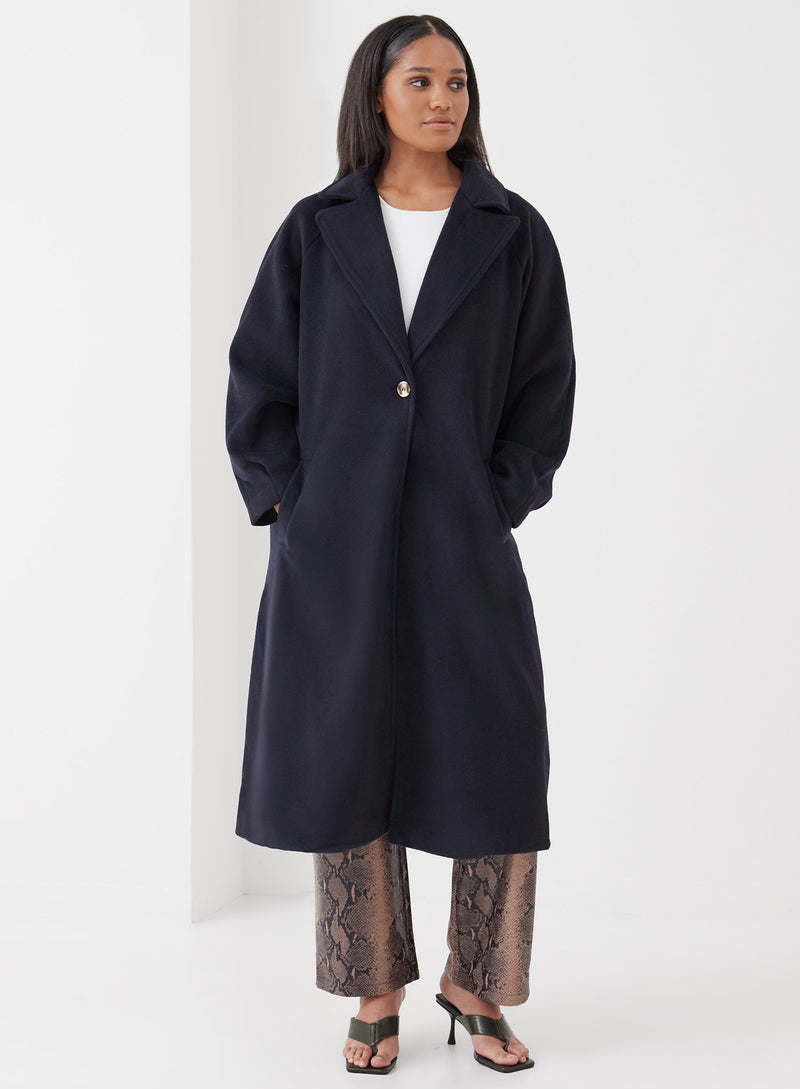 Betty Longline Coat Navy - 4 - 4th&Reckless