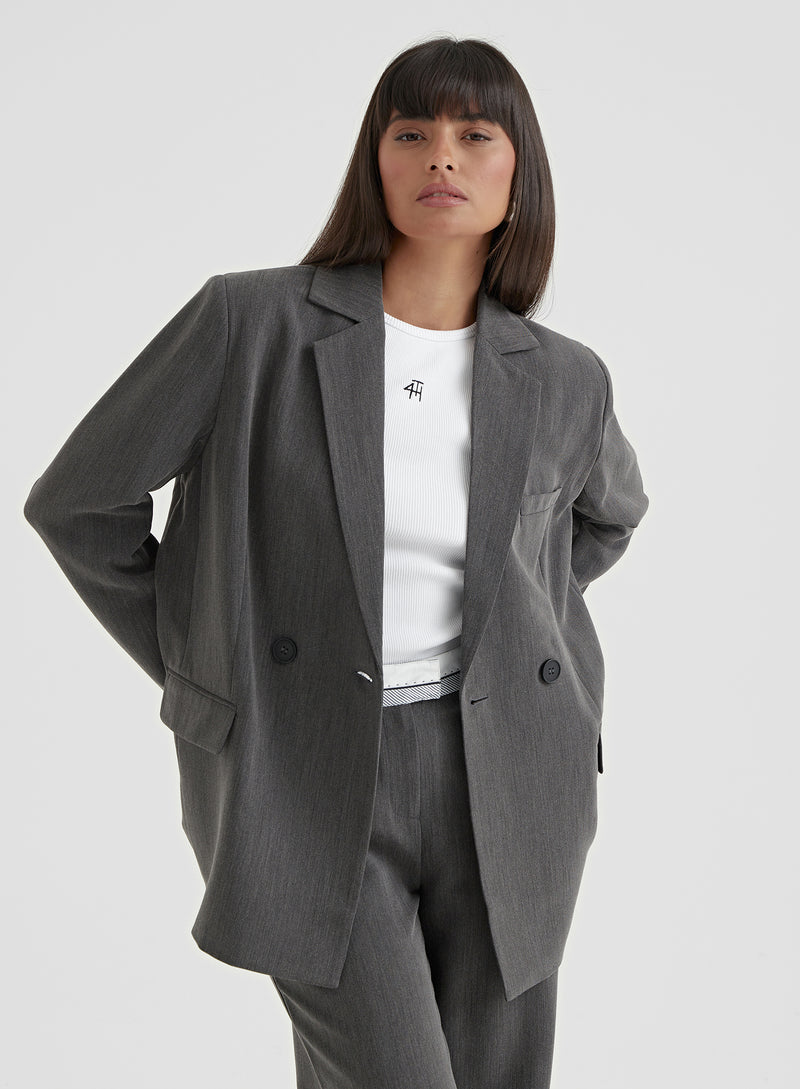 Dark Grey Tailored Blazer – Mihalia 