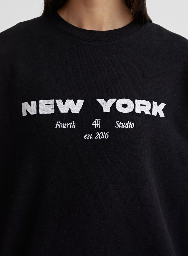 Women's, Grey Marl Fourth Studio Applique Sweatshirt