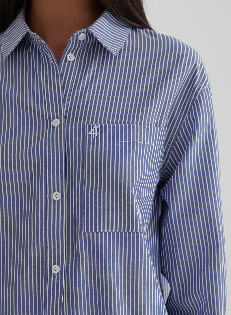Blue Stripe Shirt – Haleema 