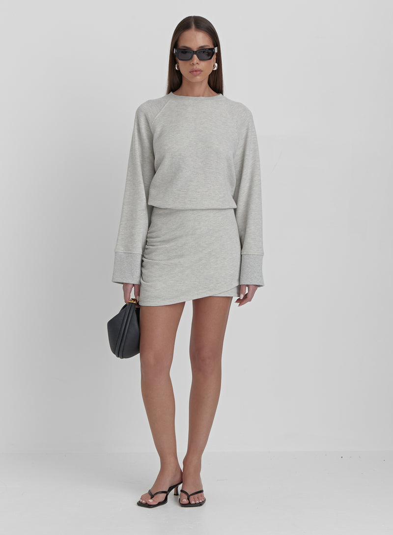 Grey Marl Oversized Sweatshirt - Catherine