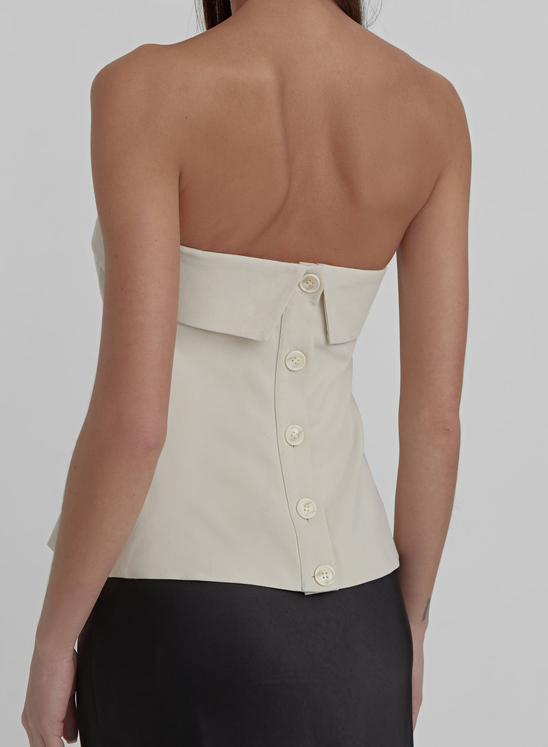 4th & Reckless Cayla Strapless Tailored Top