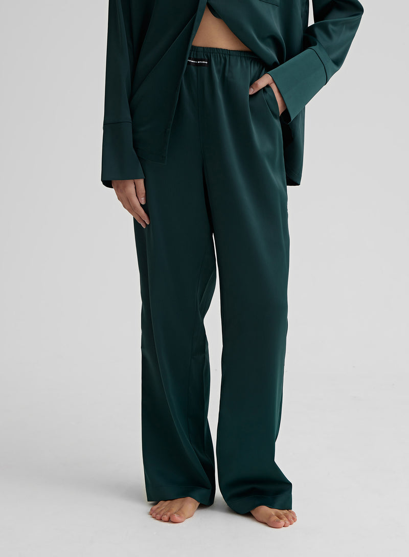 Emerald Green Satin Pyjama Trouser - Aurora