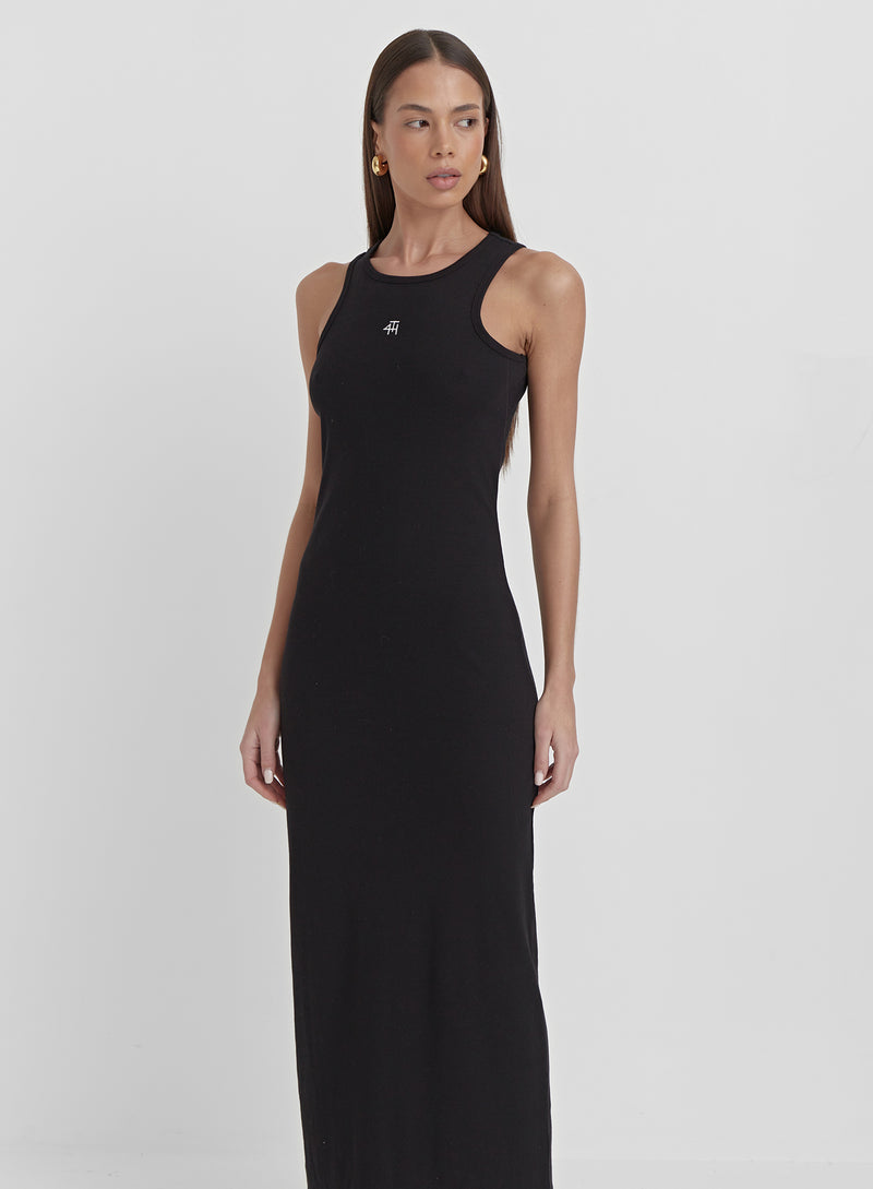 Black Jersey Midaxi Dress - Emel