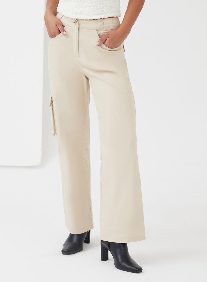 Nino Slouchy Cargo Trouser Nude - 3 - 4th&Reckless