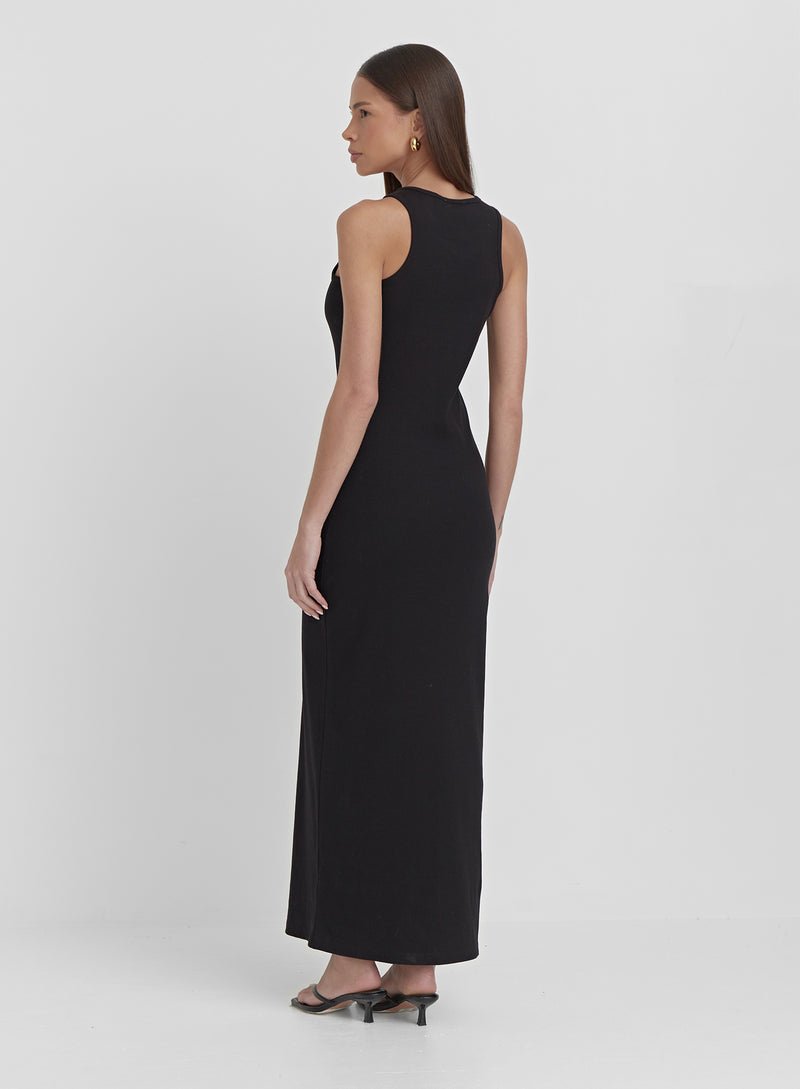 Black Jersey Midaxi Dress - Emel
