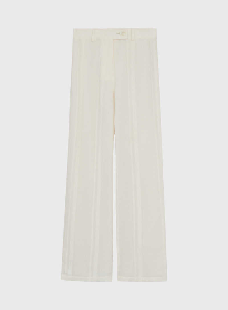 Cream Striped Straight Leg Trouser - Sima - 6