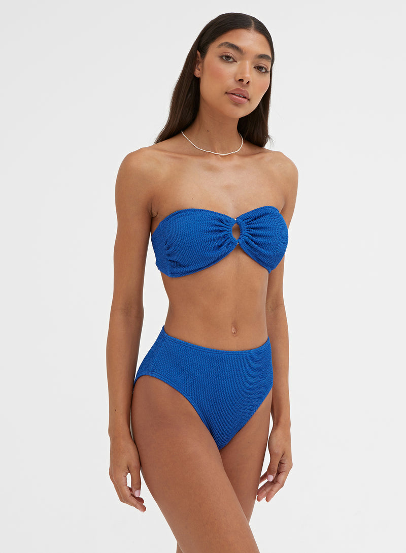 Blue Bandeau Bikini Top – Kylah
