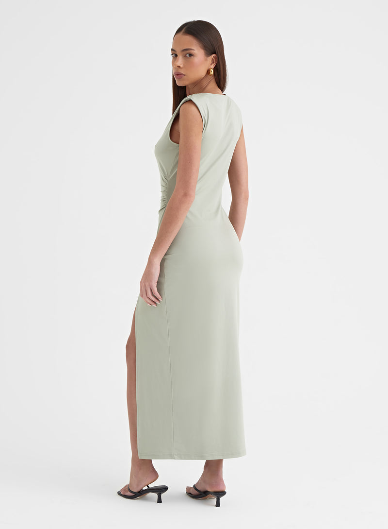 Sage Side Split Midaxi Dress – Verity  