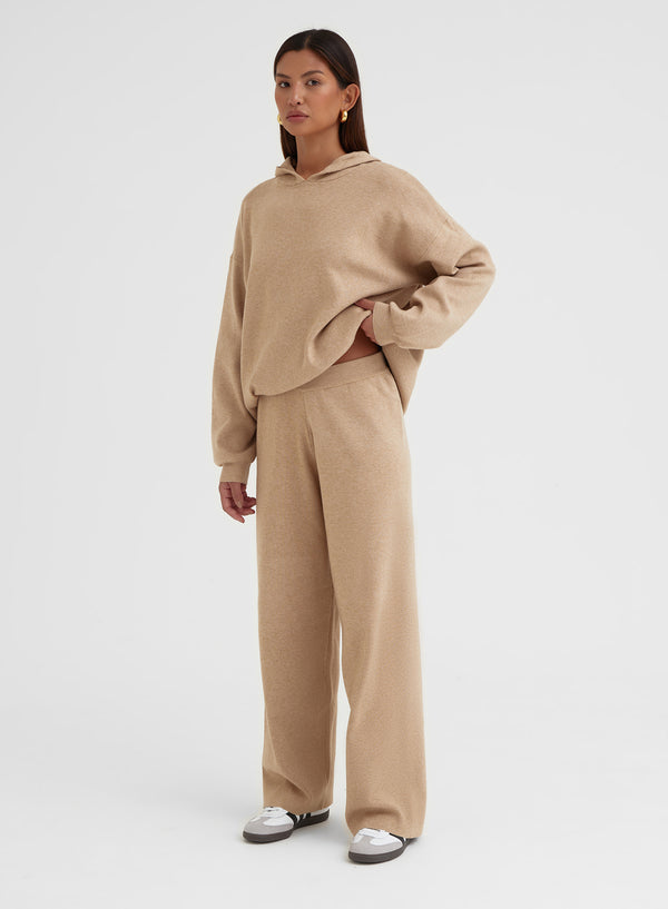 Camel Knitted Lounge Trouser - Cameron