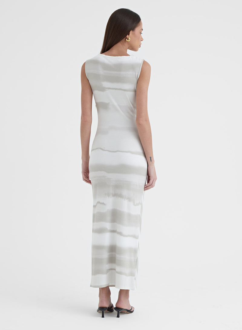 Printed Ruched Jersey Midaxi Dress - Tamilda