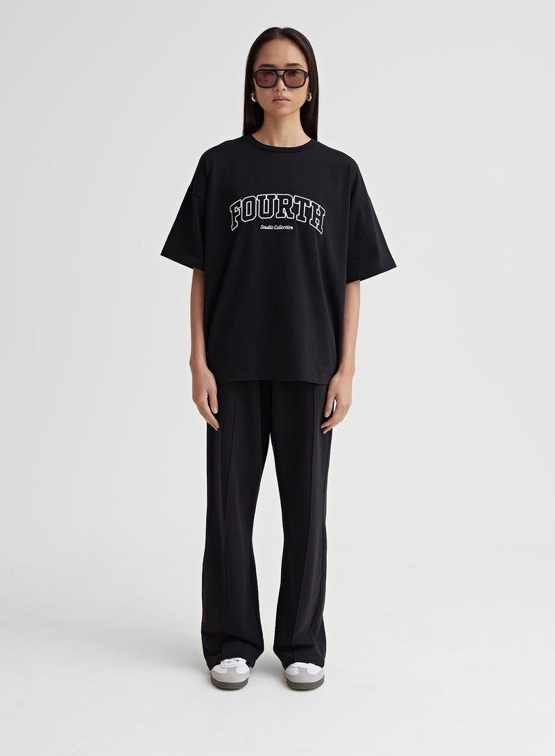 Black Oversized Fourth Applique T-shirt – Alice