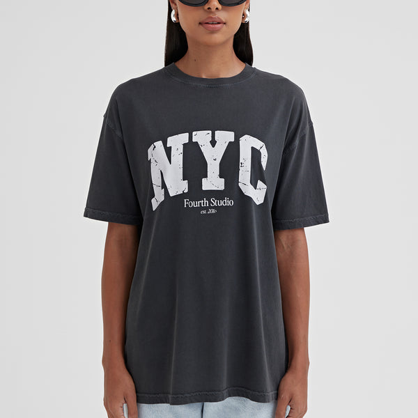 Nyc Back Printed Oversized T-shirt